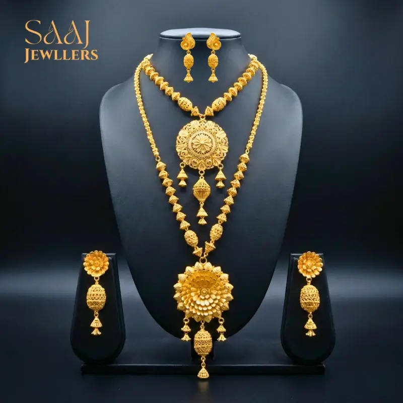 18K Traditional Gold Layered Sitahar Set