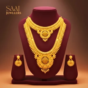 18K Gold Royal Inspired Semi-Bridal Jewellery Set