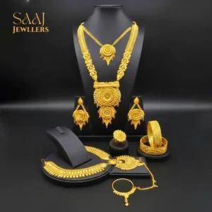 18K Traditional Gold Royal Bridal Jewellery Set