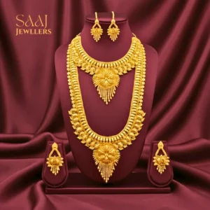 18K Traditional Gold Sitahar Style Semi-Bridal Jewellery Set